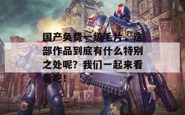 国产奂费一级毛片，这部作品到底有什么特别之处呢？我们一起来看看吧！