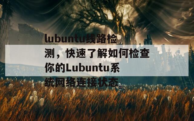 lubuntu线路检测，快速了解如何检查你的Lubuntu系统网络连接状态