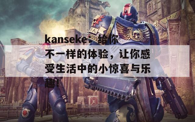 kanseke：给你不一样的体验，让你感受生活中的小惊喜与乐趣！