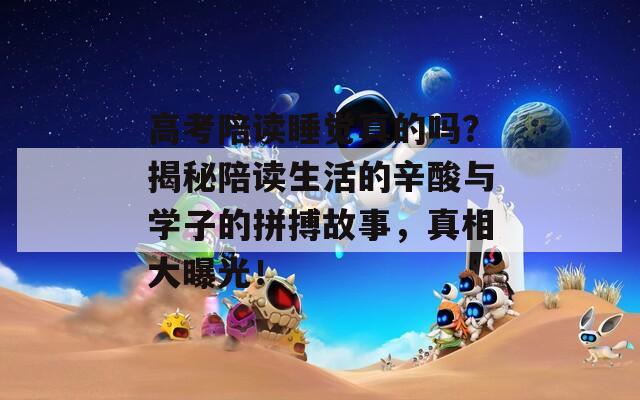 高考陪读睡觉真的吗？揭秘陪读生活的辛酸与学子的拼搏故事，真相大曝光！