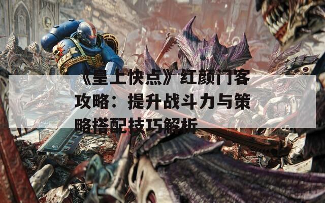 《皇上快点》红颜门客攻略：提升战斗力与策略搭配技巧解析