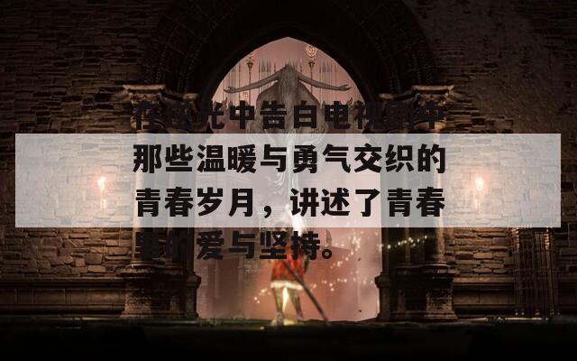 在逆光中告白电视剧中那些温暖与勇气交织的青春岁月，讲述了青春里的爱与坚持。
