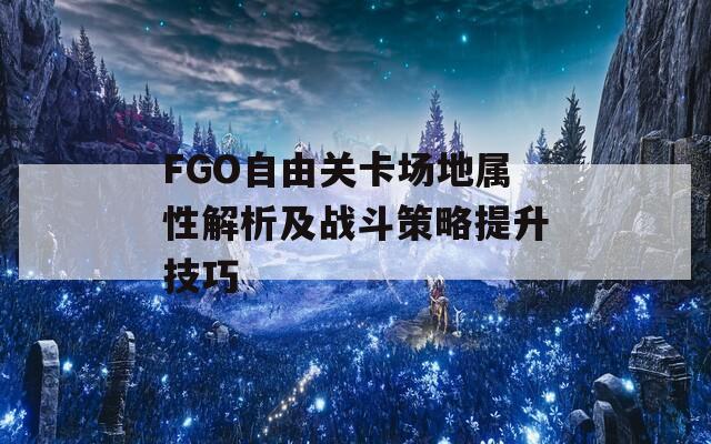 FGO自由关卡场地属性解析及战斗策略提升技巧