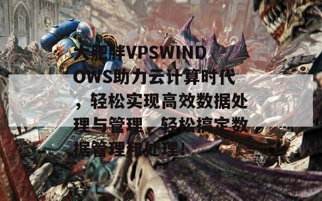 大肥胖VPSWINDOWS助力云计算时代，轻松实现高效数据处理与管理，轻松搞定数据管理和处理！