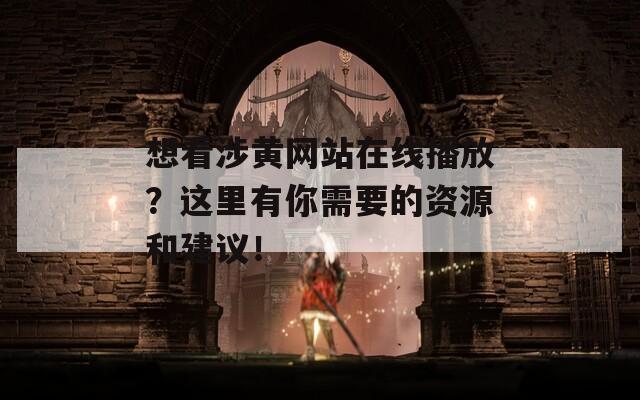 想看涉黄网站在线播放？这里有你需要的资源和建议！