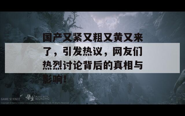 国产又紧又粗又黄又来了，引发热议，网友们热烈讨论背后的真相与影响！