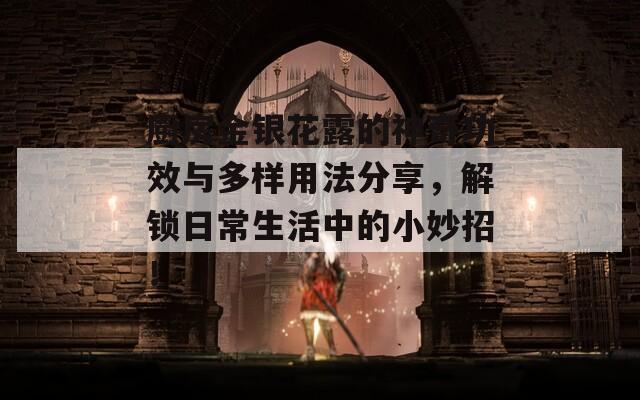 厨房金银花露的神奇功效与多样用法分享，解锁日常生活中的小妙招！