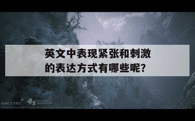 英文中表现紧张和刺激的表达方式有哪些呢？