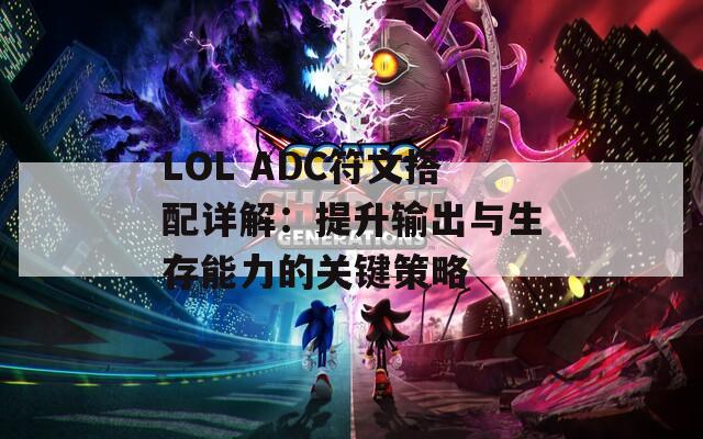 LOL ADC符文搭配详解：提升输出与生存能力的关键策略