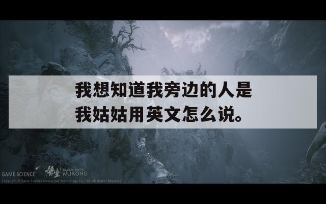 我想知道我旁边的人是我姑姑用英文怎么说。