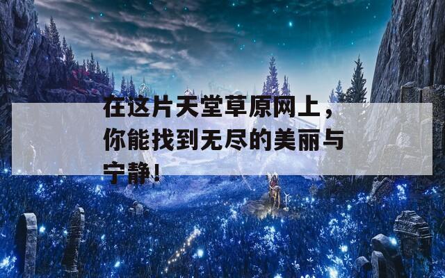 在这片天堂草原网上，你能找到无尽的美丽与宁静！