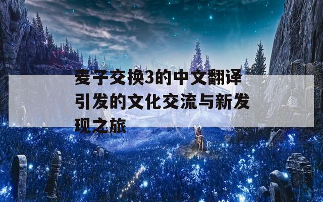 麦子交换3的中文翻译引发的文化交流与新发现之旅