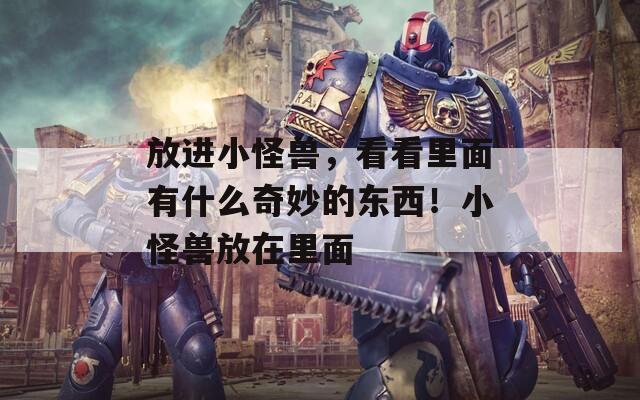 放进小怪兽，看看里面有什么奇妙的东西！小怪兽放在里面