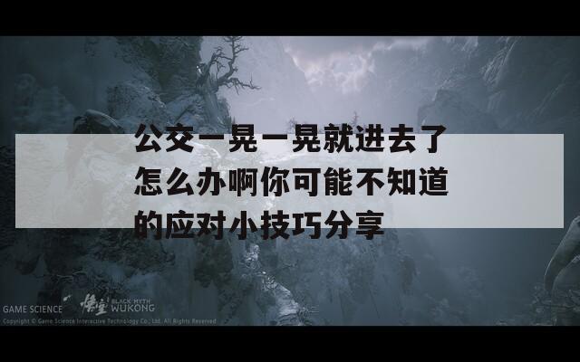 公交一晃一晃就进去了怎么办啊你可能不知道的应对小技巧分享