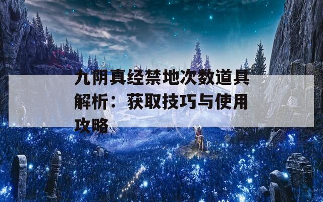 九阴真经禁地次数道具解析：获取技巧与使用攻略