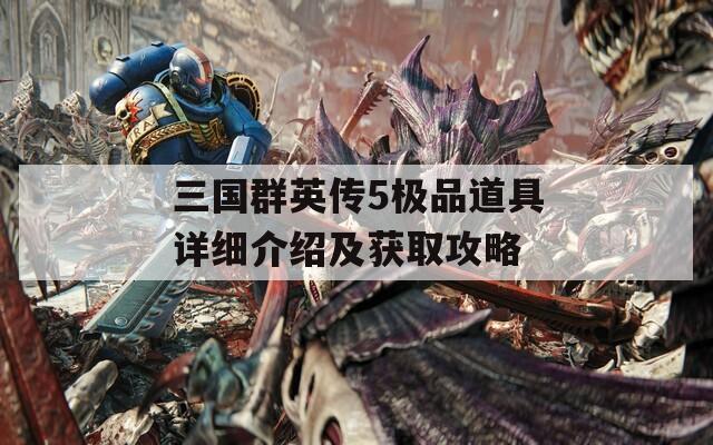三国群英传5极品道具详细介绍及获取攻略 