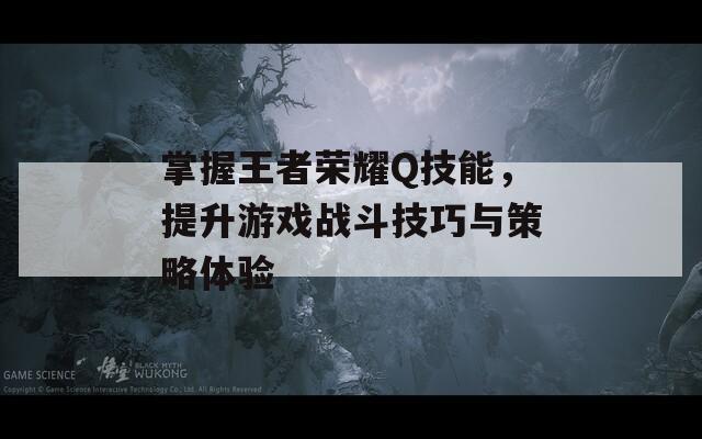 掌握王者荣耀Q技能，提升游戏战斗技巧与策略体验