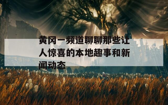 黄冈一频道聊聊那些让人惊喜的本地趣事和新闻动态