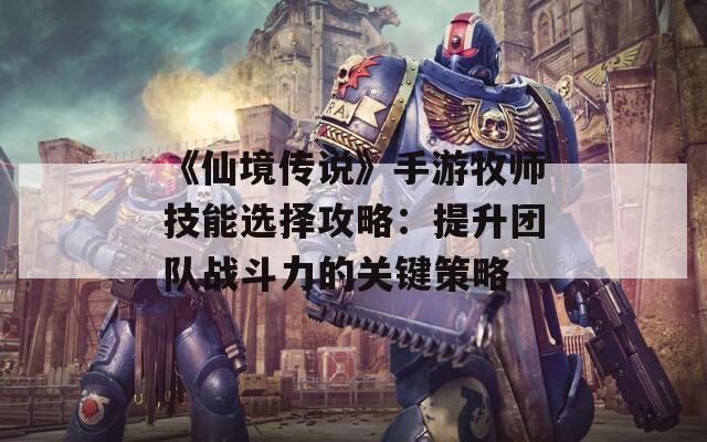 《仙境传说》手游牧师技能选择攻略：提升团队战斗力的关键策略