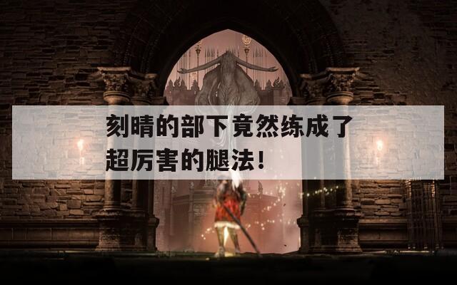 刻晴的部下竟然练成了超厉害的腿法！