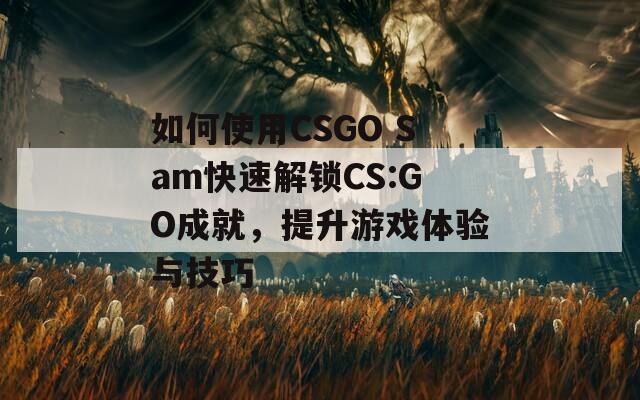如何使用CSGO Sam快速解锁CS:GO成就，提升游戏体验与技巧
