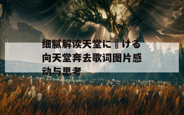细腻解读天堂に駆ける向天堂奔去歌词图片感动与思考