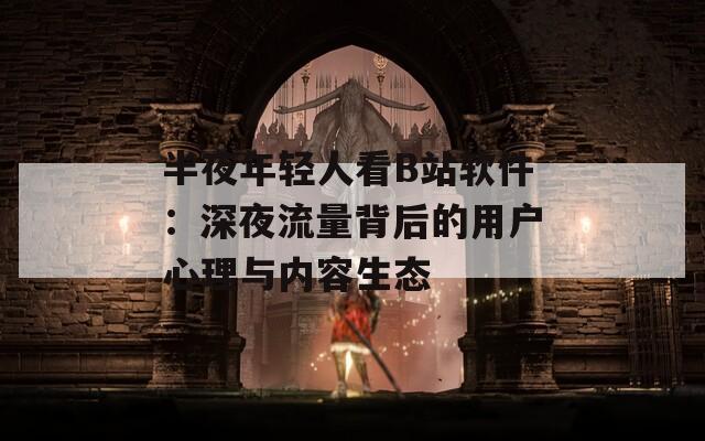 半夜年轻人看B站软件：深夜流量背后的用户心理与内容生态