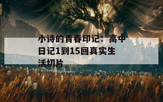 小诗的青春印记：高中日记1到15回真实生活切片