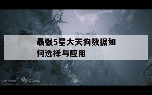 最强5星大天狗数据如何选择与应用