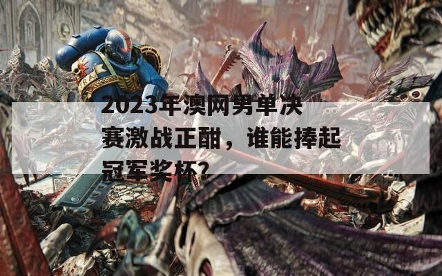2023年澳网男单决赛激战正酣，谁能捧起冠军奖杯？