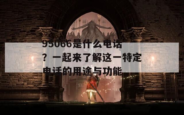 95066是什么电话？一起来了解这一特定电话的用途与功能