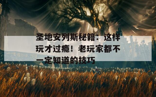 圣地安列斯秘籍：这样玩才过瘾！老玩家都不一定知道的技巧