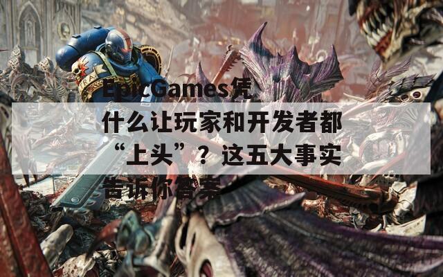 EpicGames凭什么让玩家和开发者都“上头”？这五大事实告诉你答案