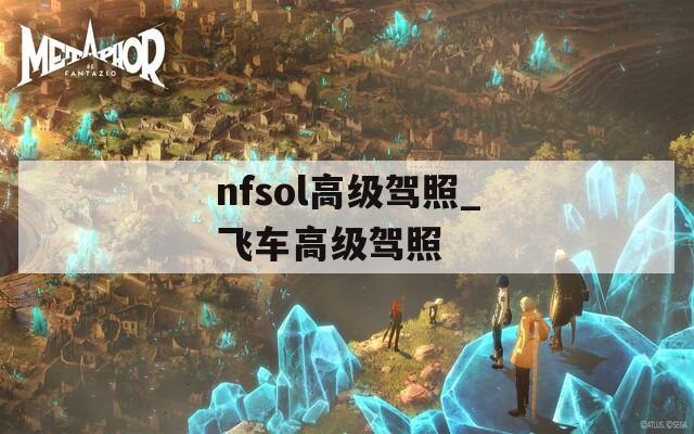 nfsol高级驾照_飞车高级驾照