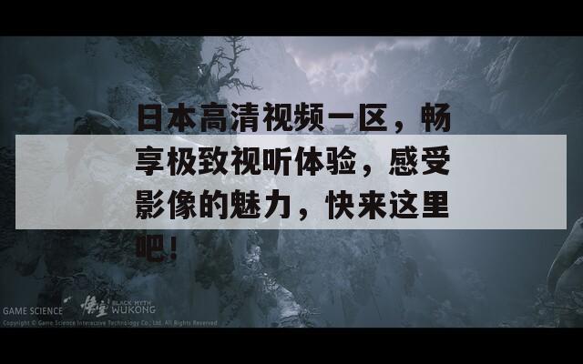 日本高清视频一区，畅享极致视听体验，感受影像的魅力，快来这里吧！