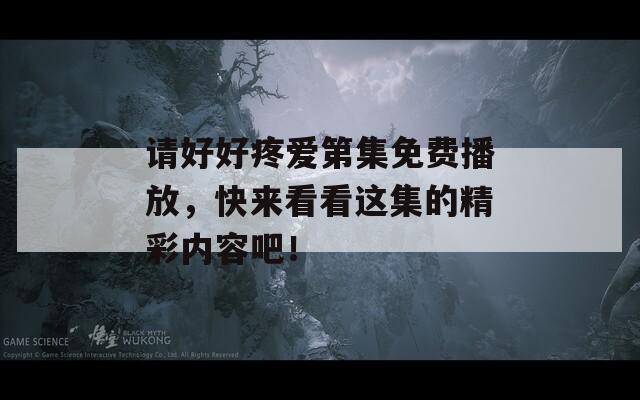 请好好疼爱第集免费播放，快来看看这集的精彩内容吧！