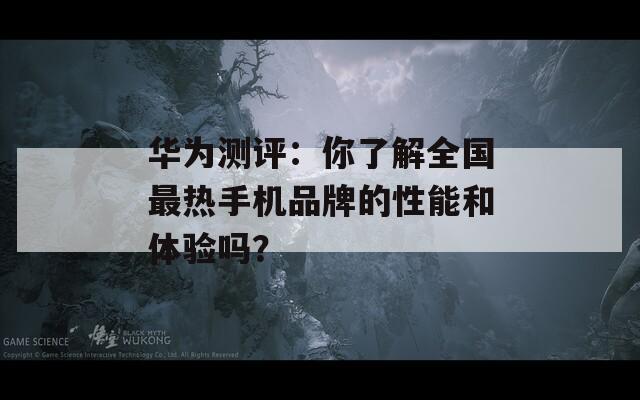 华为测评：你了解全国最热手机品牌的性能和体验吗？