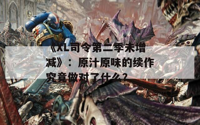 《XL司令第二季未增减》：原汁原味的续作究竟做对了什么？
