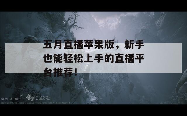 五月直播苹果版，新手也能轻松上手的直播平台推荐！