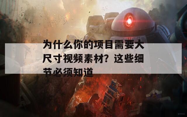 为什么你的项目需要大尺寸视频素材？这些细节必须知道