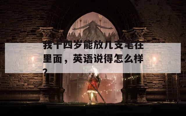 我十四岁能放几支笔在里面，英语说得怎么样？