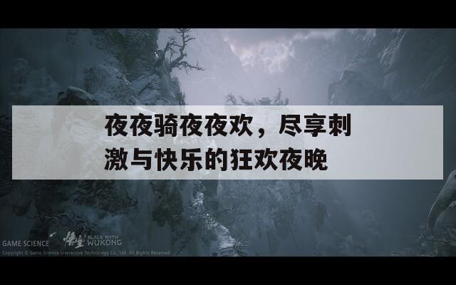 夜夜骑夜夜欢，尽享刺激与快乐的狂欢夜晚
