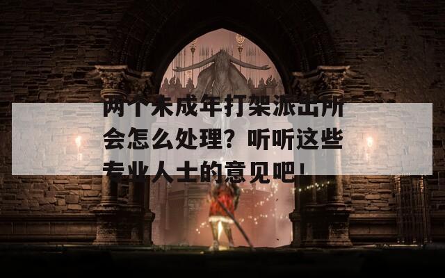 两个未成年打架派出所会怎么处理？听听这些专业人士的意见吧！