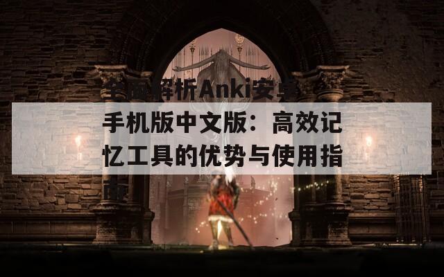 全面解析Anki安卓手机版中文版：高效记忆工具的优势与使用指南
