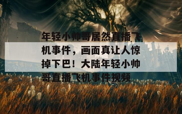 年轻小帅哥居然直播飞机事件，画面真让人惊掉下巴！大陆年轻小帅哥直播飞机事件视频