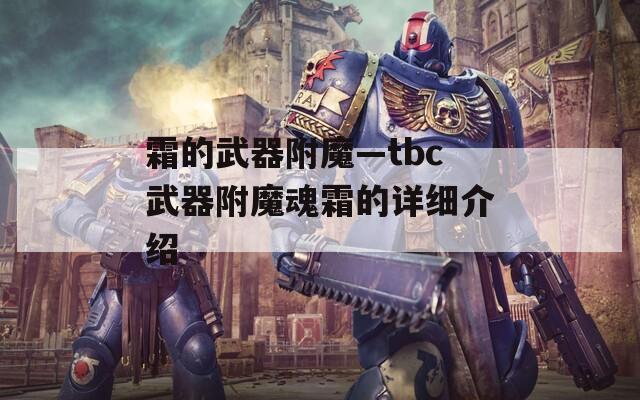 霜的武器附魔—tbc武器附魔魂霜的详细介绍