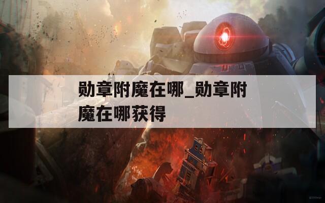 勋章附魔在哪_勋章附魔在哪获得
