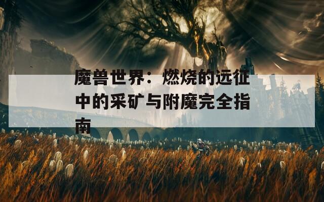 魔兽世界：燃烧的远征中的采矿与附魔完全指南
