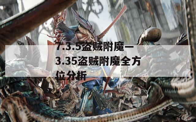 7.3.5盗贼附魔—3.35盗贼附魔全方位分析