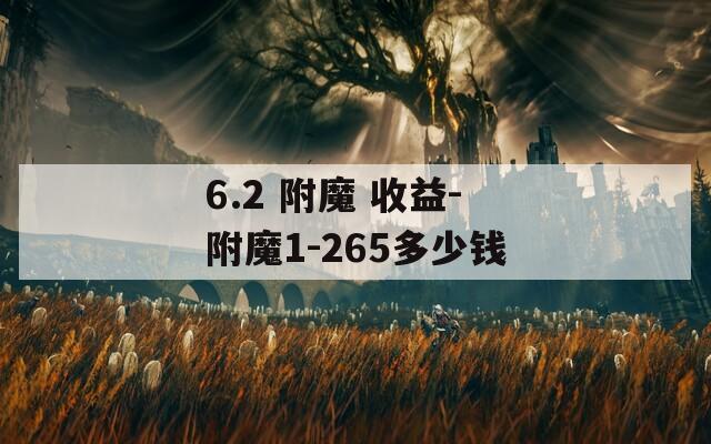 6.2 附魔 收益-附魔1-265多少钱